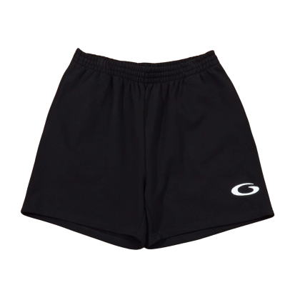 White Logo Embroider Shorts