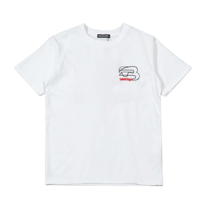 Red & Black Embroidered Logo T-Shirt