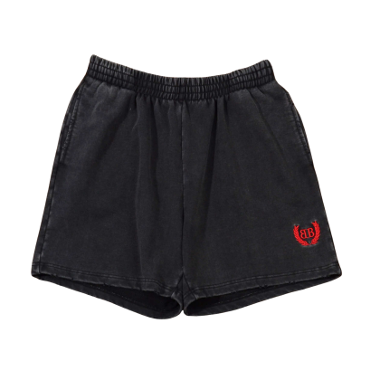 Red Embroidery Shorts
